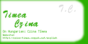 timea czina business card
